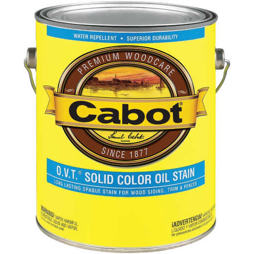 Cabot O.V.T. VOC Compliant Solid Color Exterior Stain, 6707 Deep Base, 1 Gal.